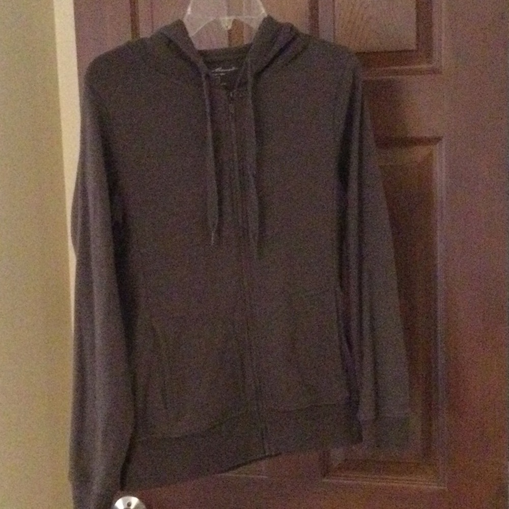 4/$15 Brown Eddie Bauer full Zip-Up Hoodie